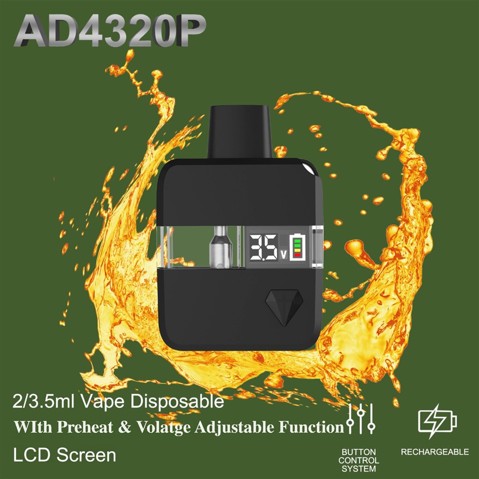 2ML/3.5ML Hemp Disposable With Preheat & Voltage Adjustable Functions